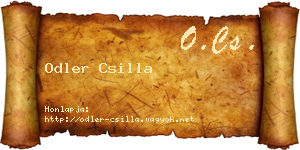 Odler Csilla névjegykártya